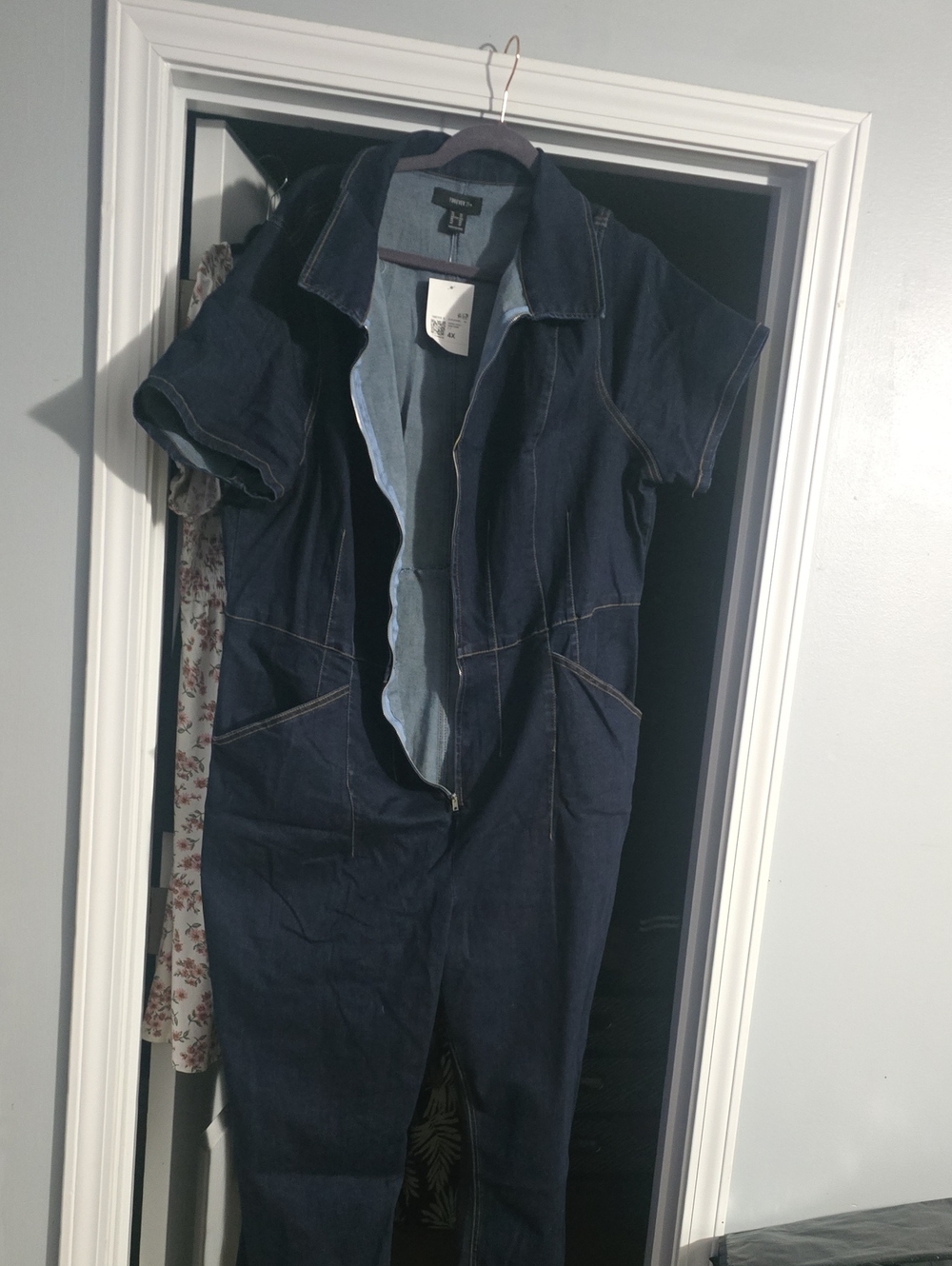 Forever 21 Dark Blue Womens Denim Romper/ Jumpsuit